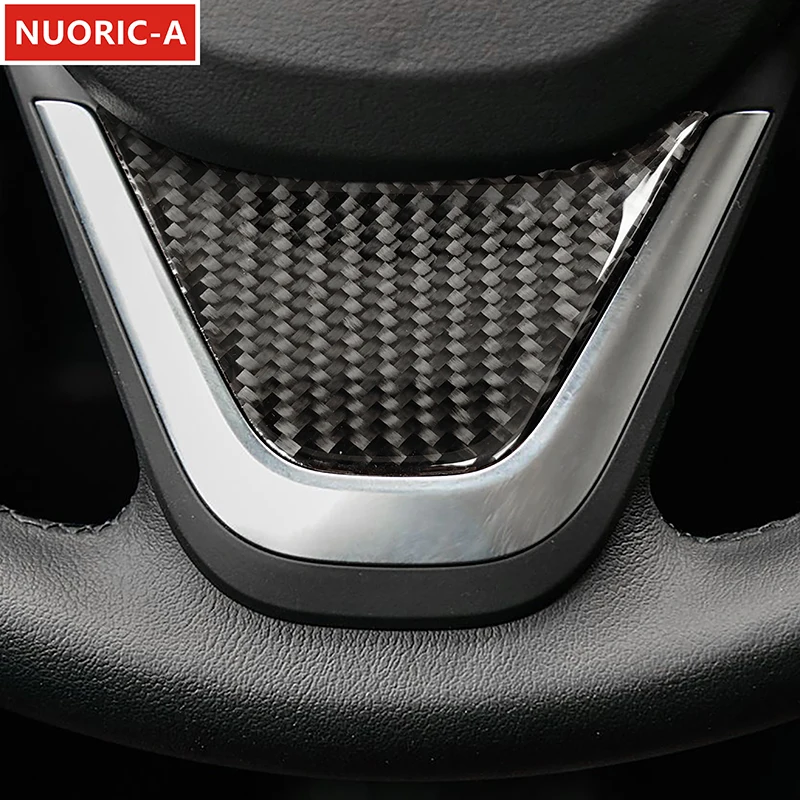Car Accessories Steering Wheel Decoration Cover Decals Carbon Fiber Sticker For BMW X1 F48 2016-2018 2 Series Active Tourer F45