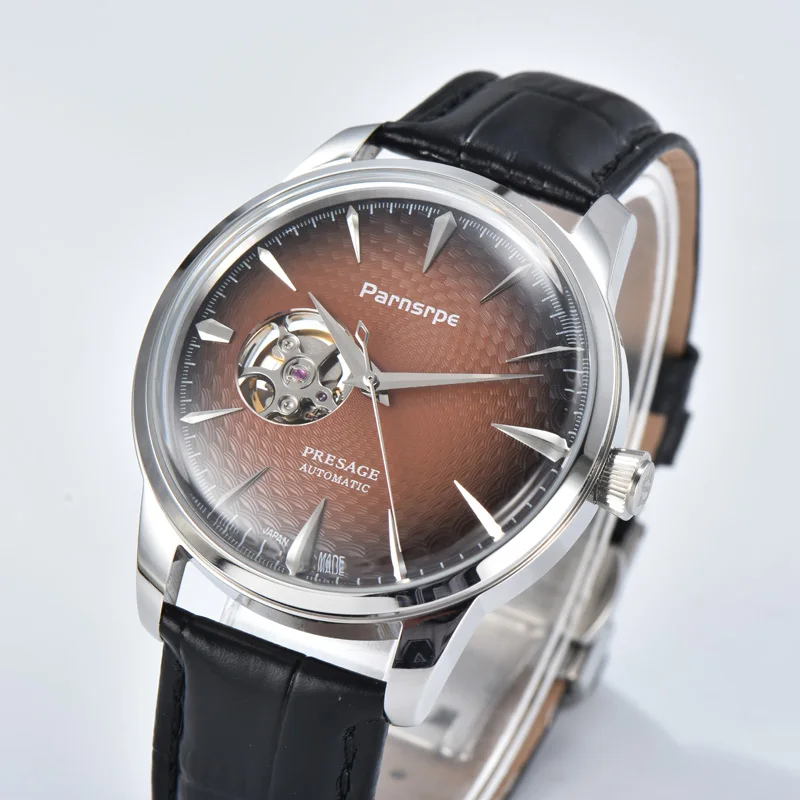 PARNSRPE 38MM NH38A 20bar Men's automatic fashion watch Bracelet 3.8 Crown sapphire crystal