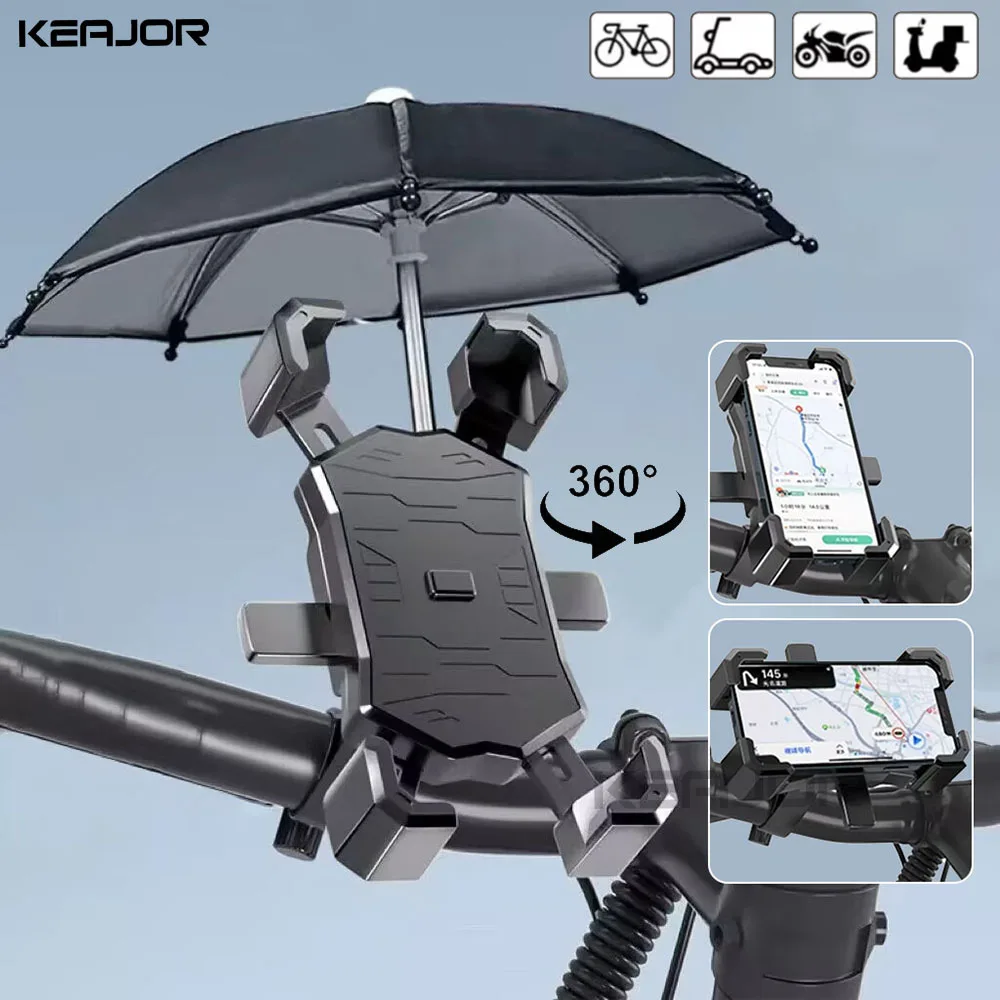 

360° Rotatable Electric Bicycle Phone Holder for iPhone Xiaomi Riding MTB Bike Moto Motorcycle Stand Bracket Non-slip Cycling