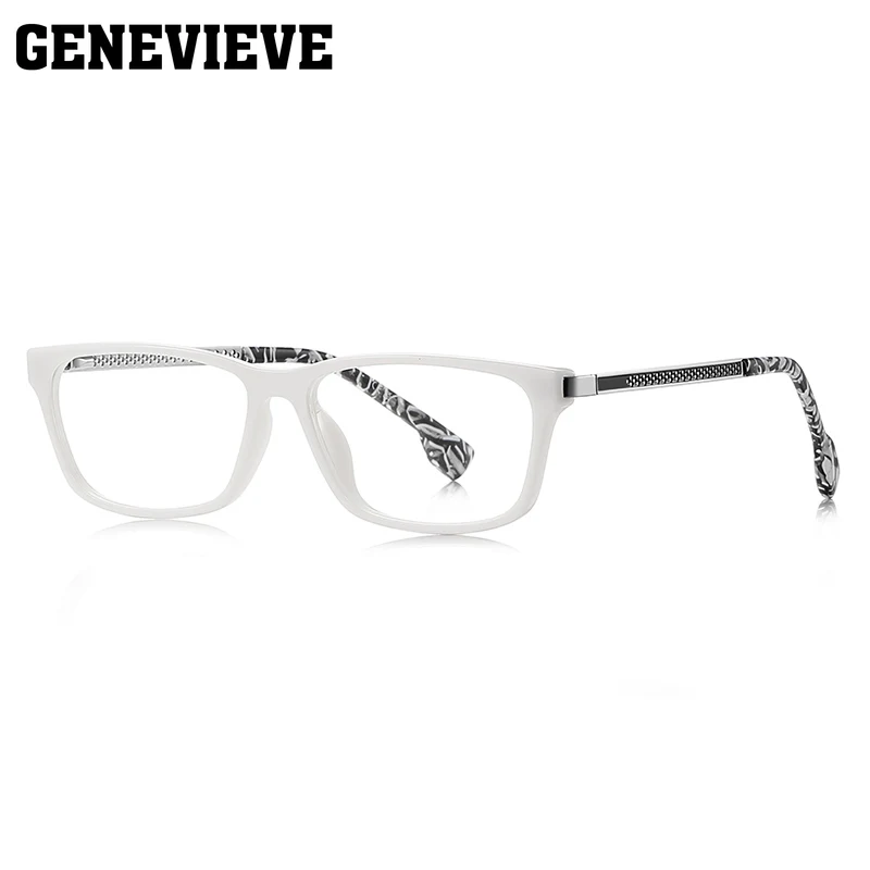 GENEVIEVE Business إطار مربع هندسي بسيط للرجال نظارات فوتوكروميك مضادة للضوء الأزرق وصفة طبية قابلة للتخصيص LS205 #6