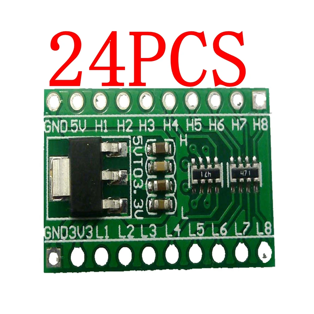 24 шт. AMS117-3.3 В постоянного тока от 5 В до 3,3 В понижающий модуль LDO IIC I2C UART преобразователь логического уровня для NRF24L01 SI4432 4,5-7 В