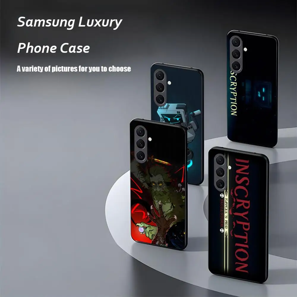 Cool Inscryption Card Games Phone Case For Samsung Galaxy S25 S24 S23 S22 S21 S20 Plus Ultra Note20 Soft Black