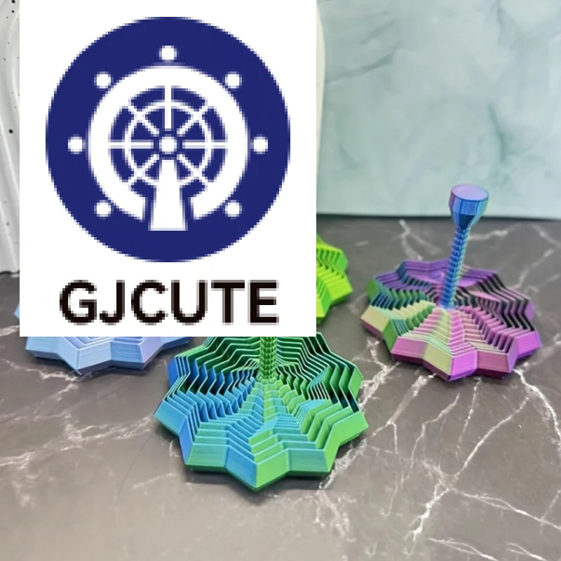 3D-geprinte uitgebreide sensorische fidgetster, uitbreidbaar 4,33 inch fractal fidget speelgoed achthoekig met afneembaar handvat