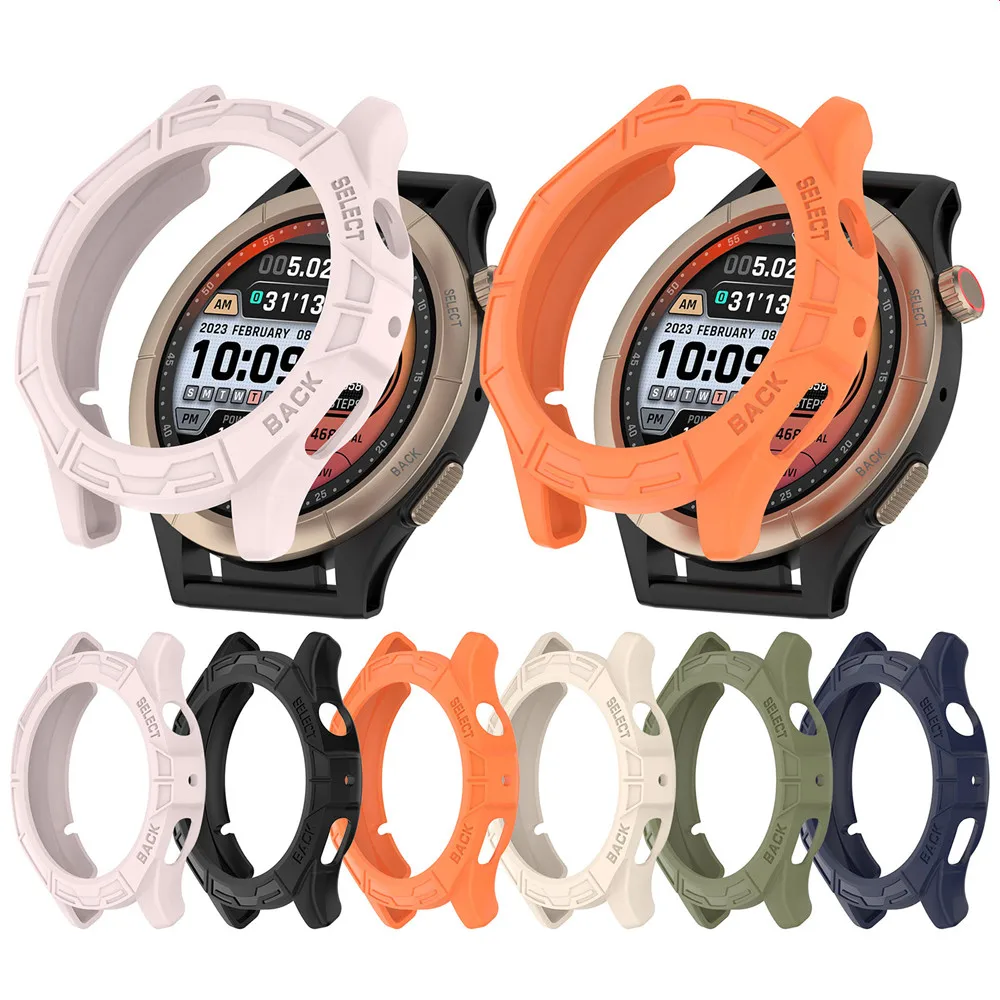 Casing penutup ponsel pintar TPU, bagian cangkang bingkai pelindung jam tangan pintar Huami Amazfit cheetah pro