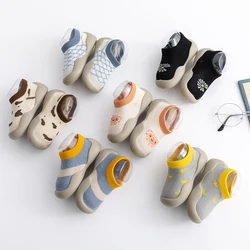 Nuova primavera autunno neonato bambino primo camminatore neonate ragazzi antiscivolo animali calzino scarpe da ginnastica slip-on leggere in cotone