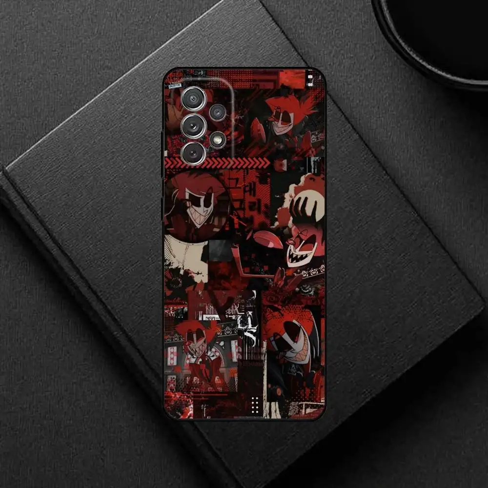 HazbinS h-hotels Alastors funda de teléfono para Samsung S25, S24, S21, S22, S23, S30, Ultra, S20, Plus, funda negra de silicona suave