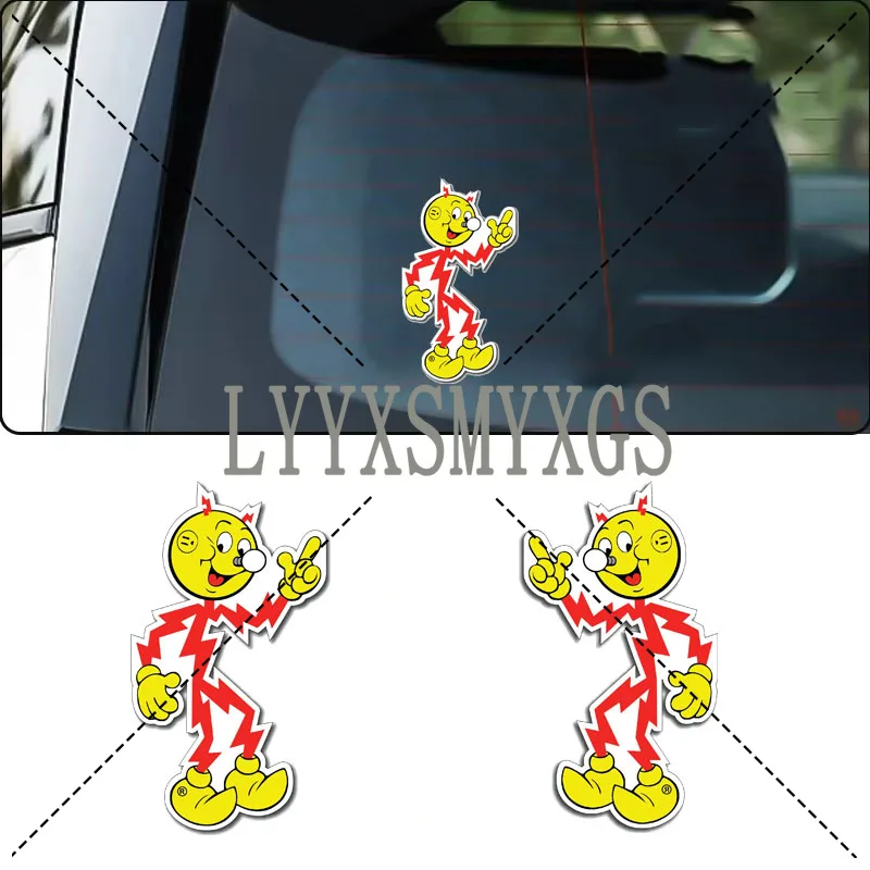 Personality Self-adhesive Reddy Kilowatt Car Sticker Automotive Rear Window and Bumper Waterproof Vinyl Decal Decorative