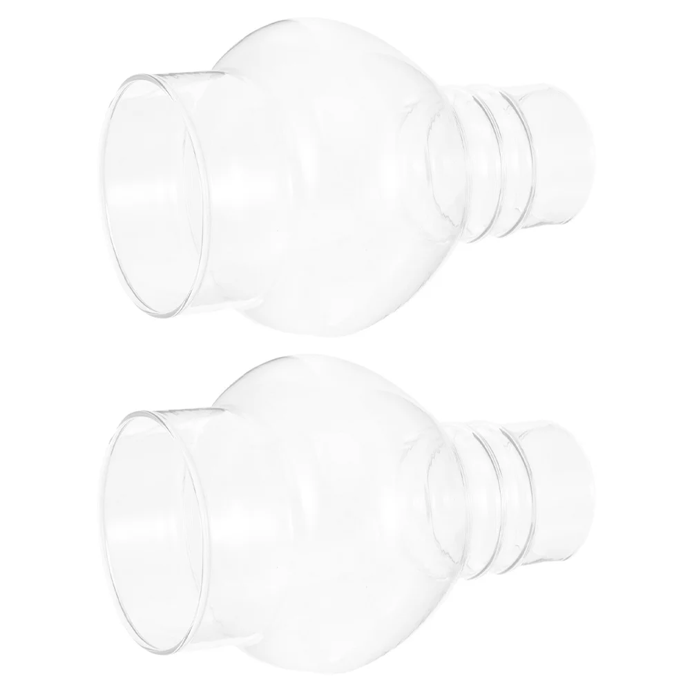 

2Pcs Glass Lamp Shade Protector 6 14 Tall Handblown Clear Chimney for Oil Lamps 5cm 73cm Diameter Oil Lamp Shade