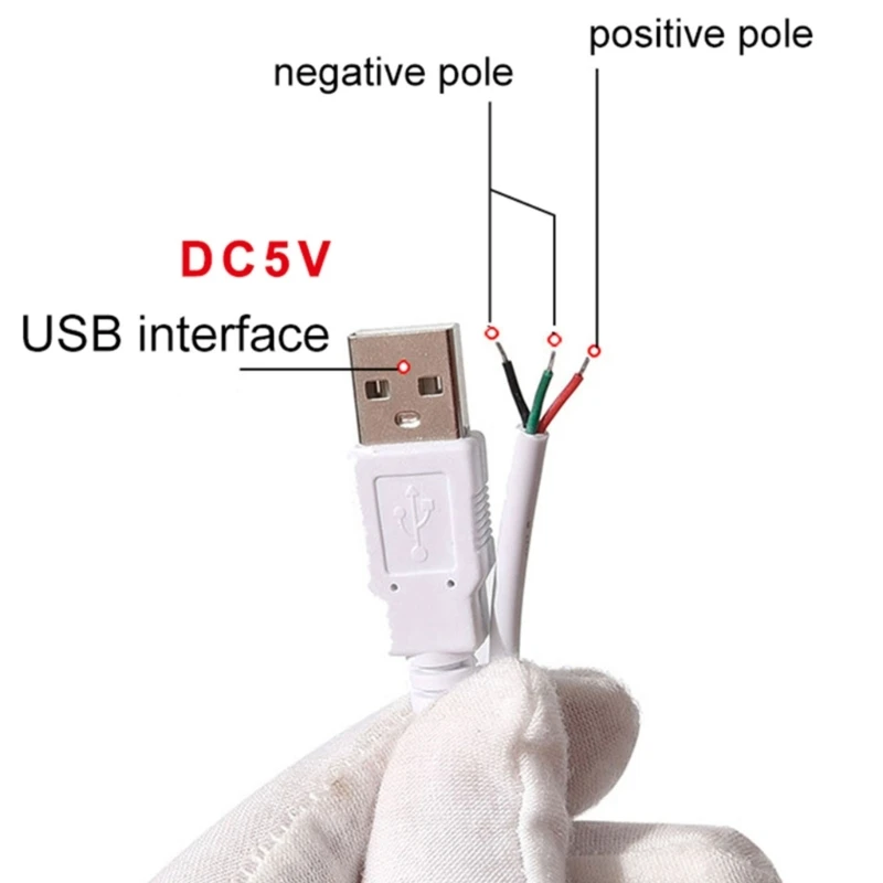 DC5V مصباح ليد وحدة تحكم لخاصية تخفيض الإضاءة USB-ميناء كابل إمداد الطاقة يعتم اللون مطابقة تمديد كابل للضوء LED دروبشيبينغ