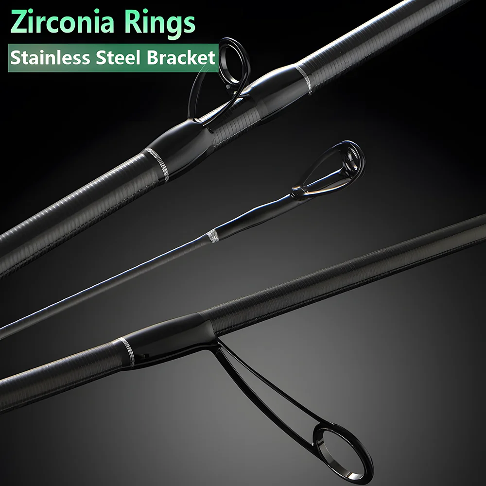 خفيفة للغاية T1100 ألياف الكربون إغراء الصيد رود ل سمك الشبوط باس سمك السلمون المرقط ، L ML M MH 1.8 متر 1.98 متر 2.04 متر قصبة صيد خشبية ، الغزل قضيب مسبوك