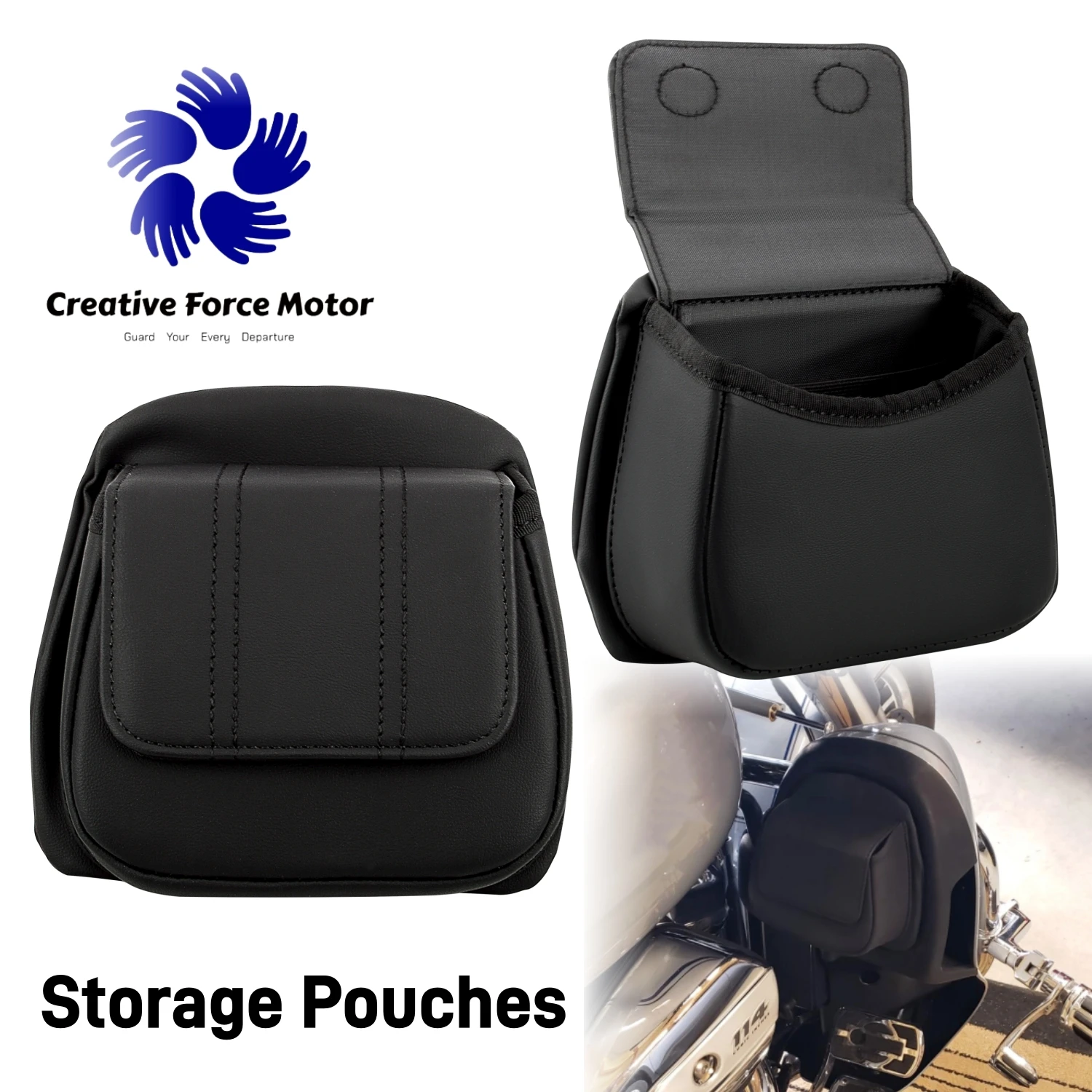 

Motorcycle Lower Fairing Panels Storage Pouches tool Pocket bag For Harley Touring CVO Limited Road King Electra Glide 2014-2024
