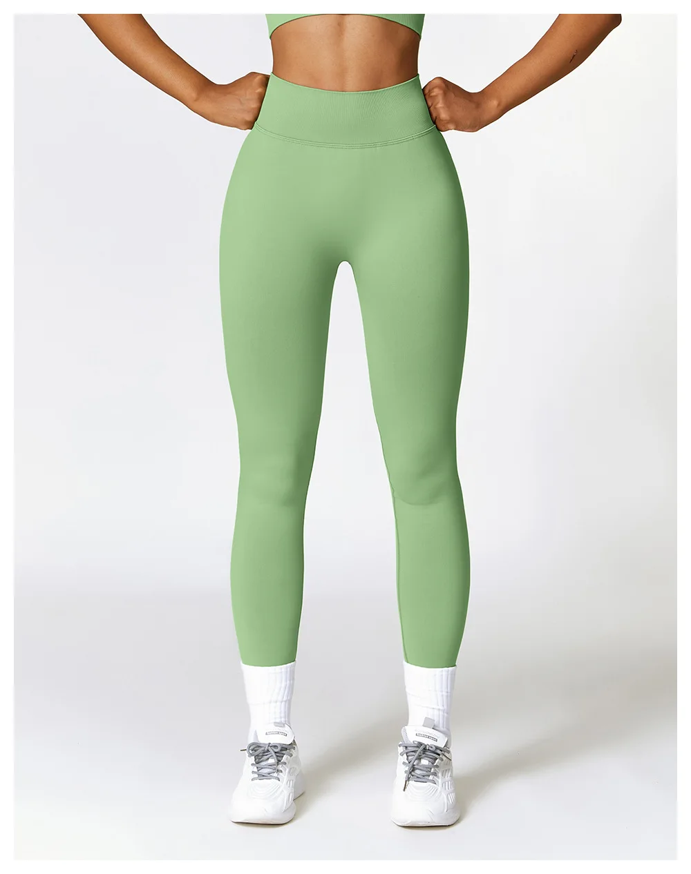 Damen-Sport-Leggings mit V-Rücken, sportlich, Fitness, Fitnessstudio, Yoga, Strumpfhosen, Scrunch-Kontrolle, Lauftraining, Workout, Leggins – Detail 16