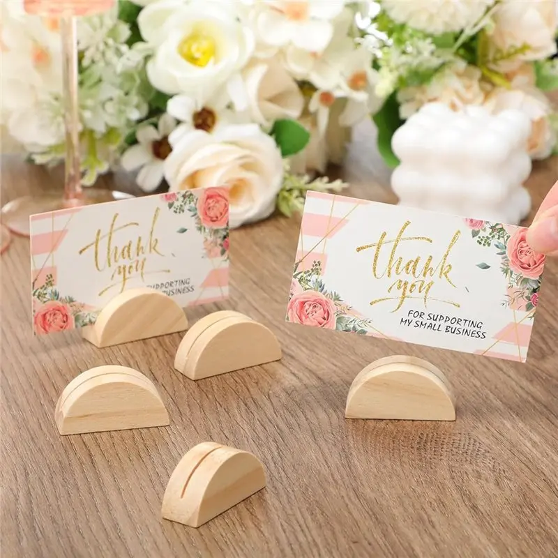 A74E-الخشب عدد تقف 100 قطعة داخلي الزفاف الجدول اسم حامل مكان حاملي بطاقات لمكتب علامة صور القائمة كليب الطرف