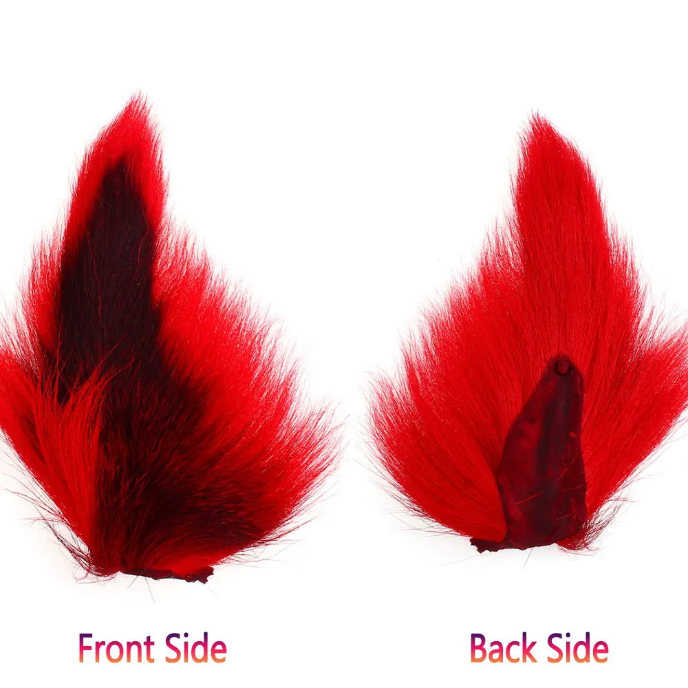 1PC Gefärbt Bucktail Fliegen Binden Material Ganze Bucktails Pelz Hirsch Haar Pelz Für Angeln Jigs Lockt Trocken Nass Streamer salzwasser Fliegen – Detail 7
