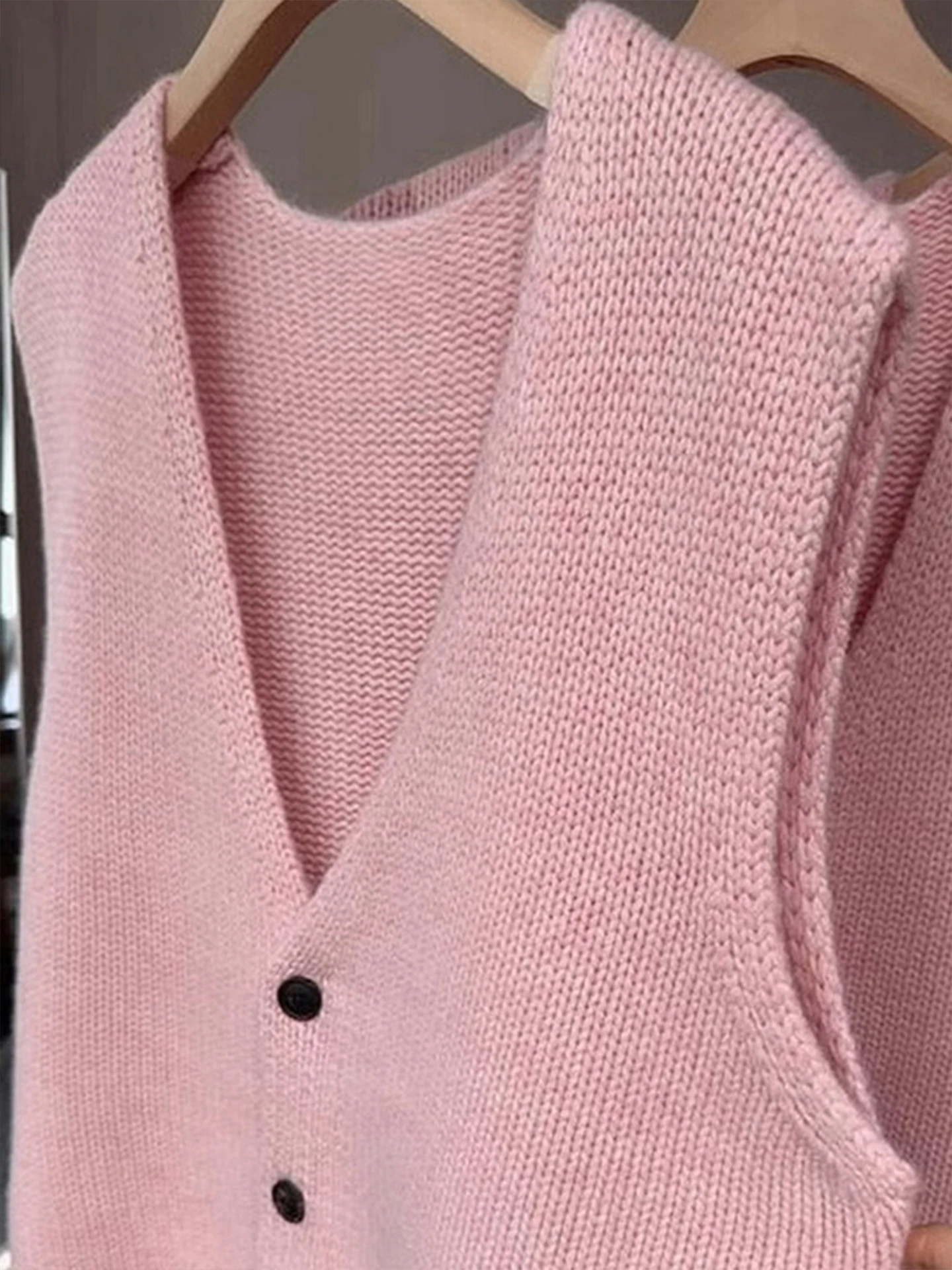 

Милый вязаный жилет V-Ne Svel, удобный многослойный открытый кардиган Sle, универсальный осенний профессиональный бренд Poetic Lin