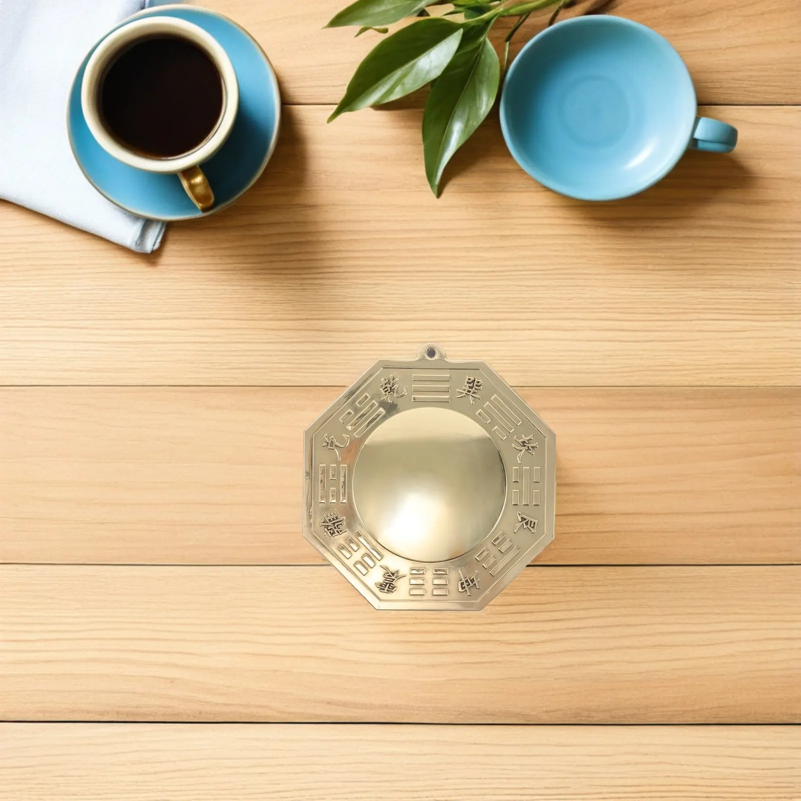 Copper Convex Bagua Mirror Feng Shui Decor for Spiritual Protection Traditional Chinese Wall Hanging Ornament Home Office Lucky