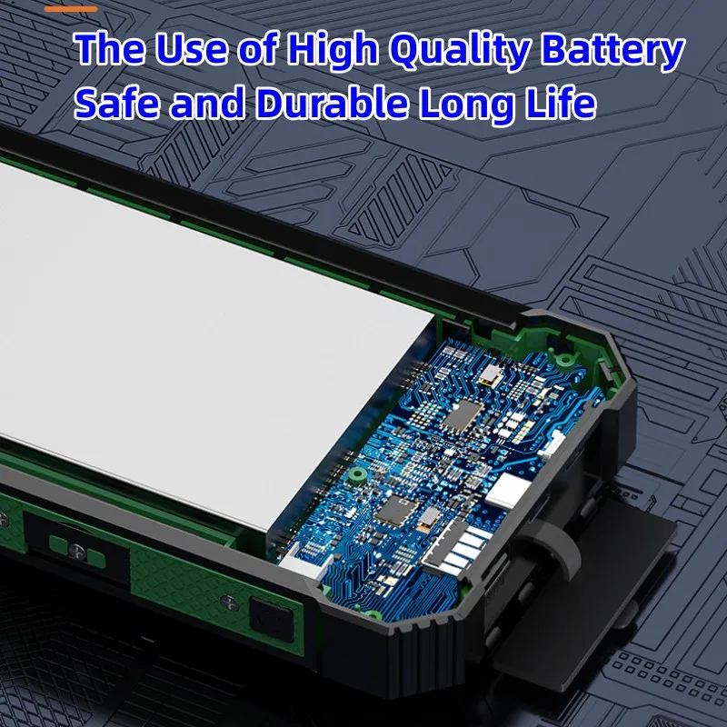 20000mAh batterie externe solaire sans fil USB C chargeur Portable pour iPhone 16 Xiaomi Huawei Samsung batterie de rechange Powerbank double lumière