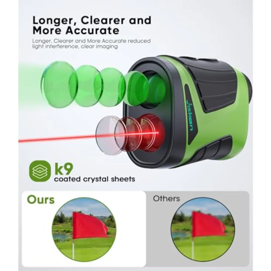 Pro Laser Golf-afstandsmeter met helling Magnetisch 1200 yards 7X vergroting Vlaggenmast Vergrendeling Oplaadbare afstandsmeter voor Prec