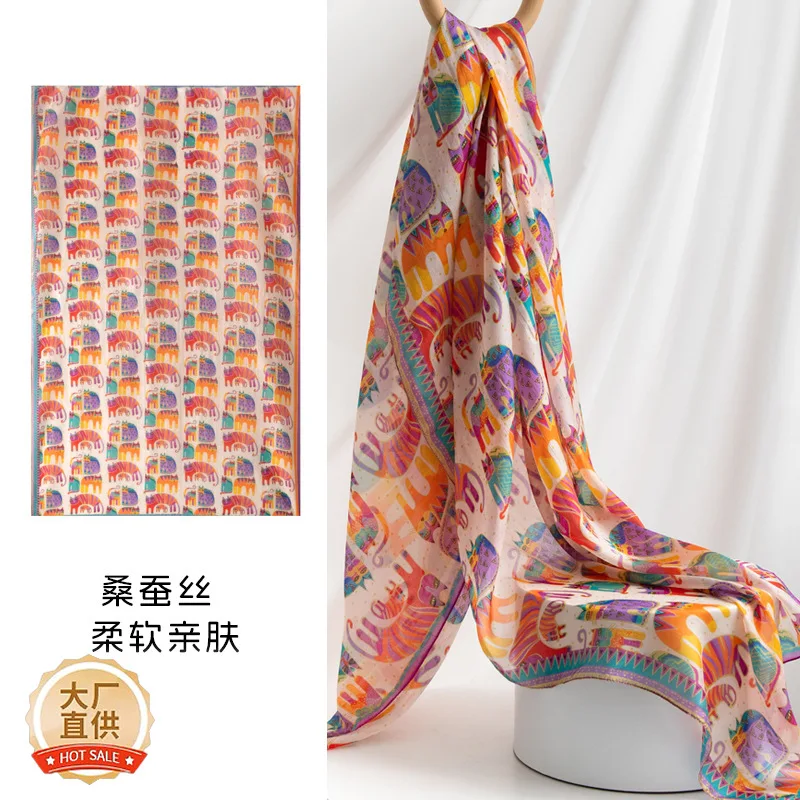 

Scarf Long High-Grade Women's Small Floral Thin Atmosphere Talma