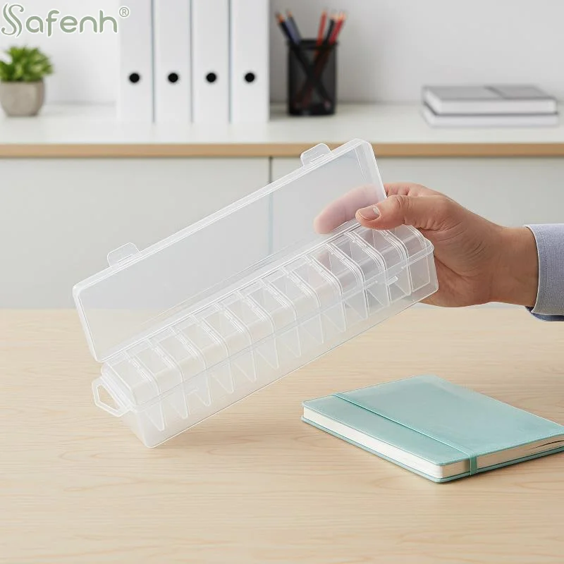 1PCS Bead Organizer Box 12Pcs Small Clear Plastic Bead Storage Containers With Hinged Lid For Storage Crafts Jewelry Organizer