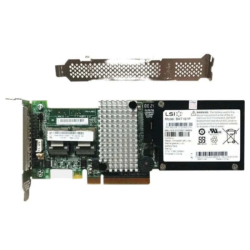 Top MegaRAID 9260-8i RAID Controller Card SAS Sata PCI E 8-PORT RAID Expander Card + BATTERY LSI bbu08