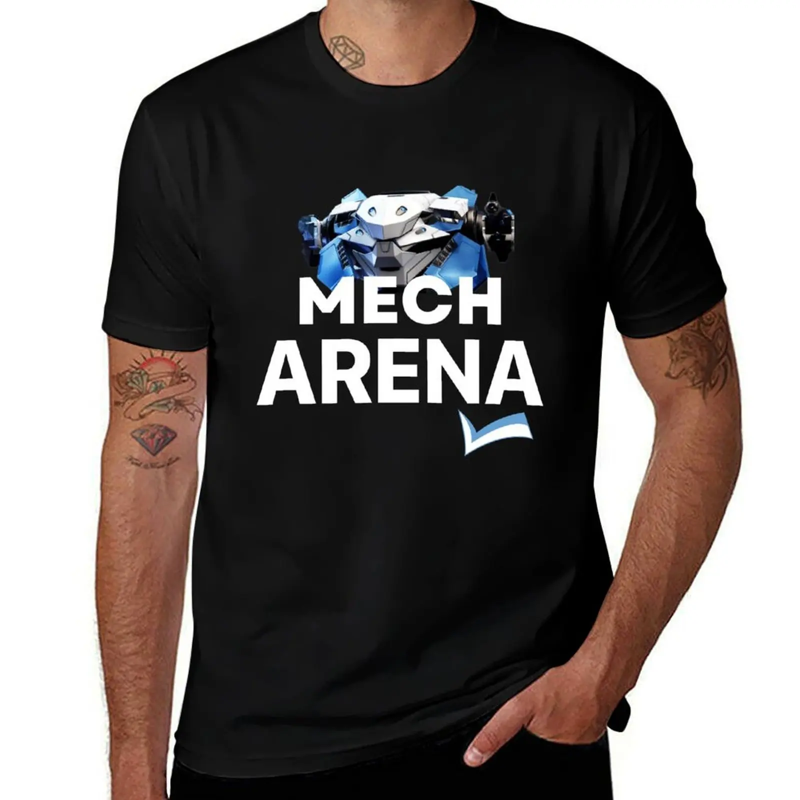 lets play amazing battle mech arena T-Shirt Art Pattern Printed Casual Top T-Shirt