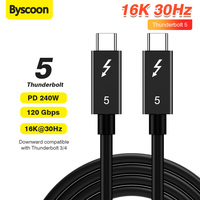 PD 240W Type C Thunderbolt 5 Fast Charging Cable 120gbps USB C High-Speed Transmission Cable HD 16K Full-function Video Cable