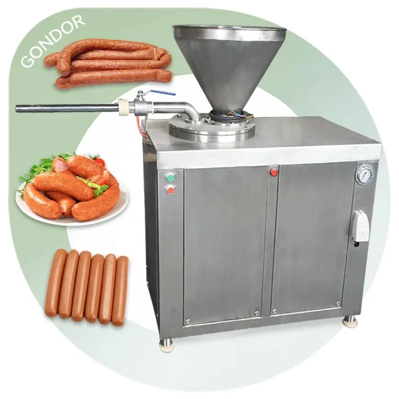 Salami Hot Dog Red Sausage Automatic Filler Stuffer Stuffed Make Maker Small Automatic Fresh Machine with Linker