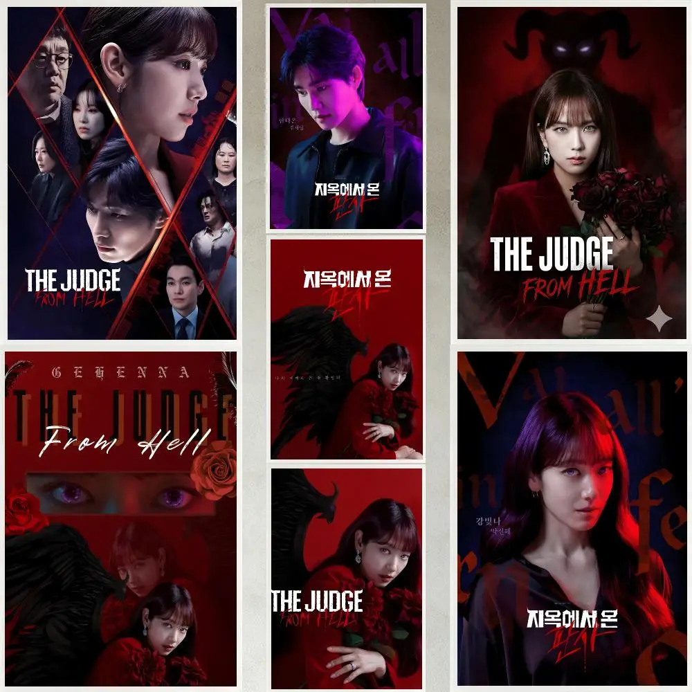 series The Judge from Hell Poster Poster HD Waterproof Self-adhesive Art Print Wall Decor for Bedroom Living Room Gift