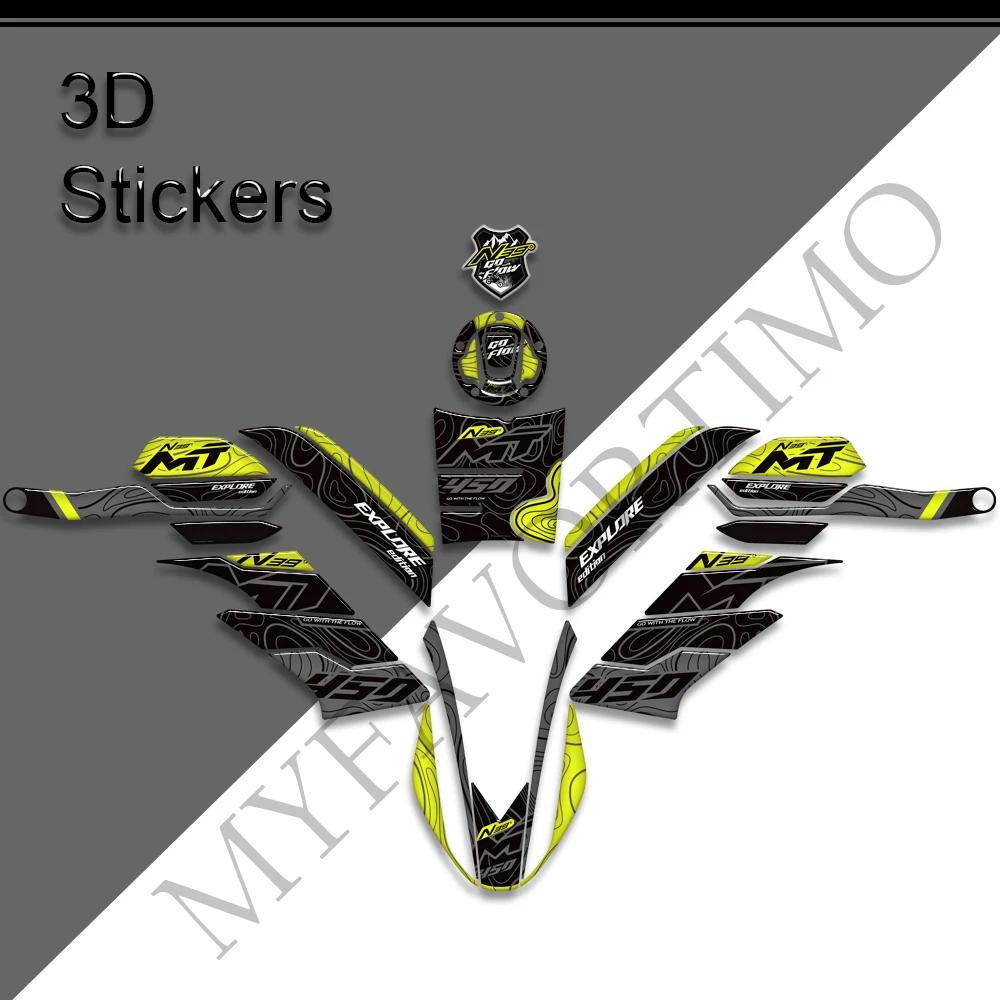New Motorcycle Tank pad Side Grips Knee Fuel Oil Stickers hand guard mudguard decals kit For CFMOTO 450MT 450 MT Adventure Bike - view 6