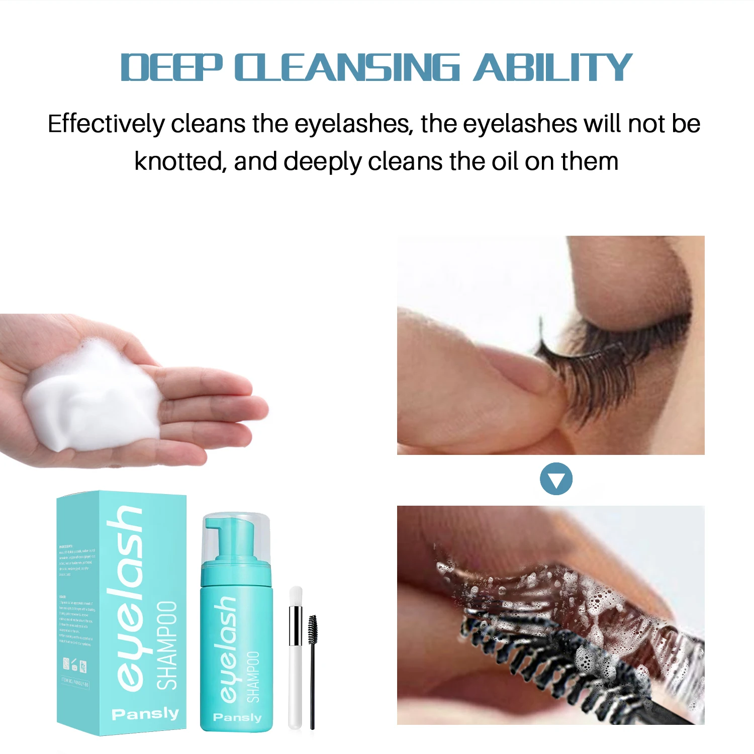 100ML Estensione Delle Ciglia Shampoo Schiuma Palpebra Pulizia Profonda Detergente Per Strumenti di Trucco Mascara Rimozione Colla Salone Uso Domestico
