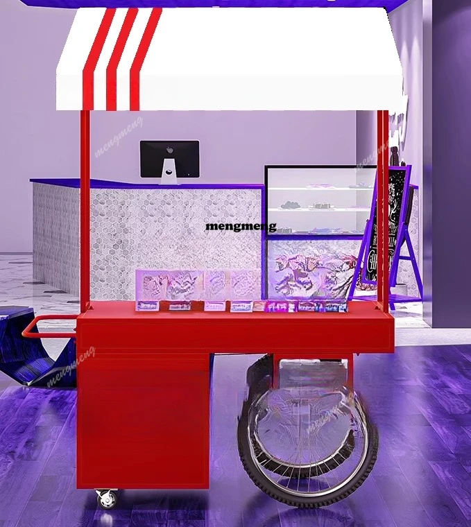European wrought iron float shopping mall outdoor promotional car stall car market mobile truck trolley