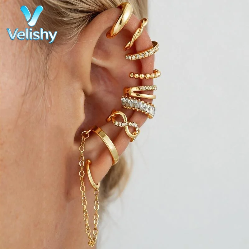 Boho Style Stainless Steel Stackable Ring Set 5/6/9/12Pcs Chunky Plain Zircon Inlay Multi Sizes for Festival Wear