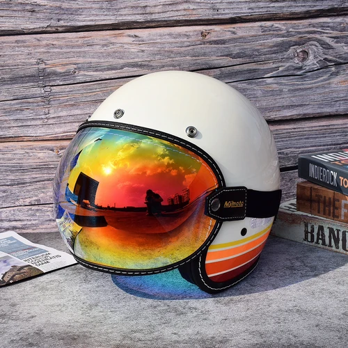 Viseras de sol universales para casco de motocicleta, cara abierta, visera de burbuja para casco 3/4, gafas Anti-UV para motocicleta, lentes de Motocross a prueba de viento
