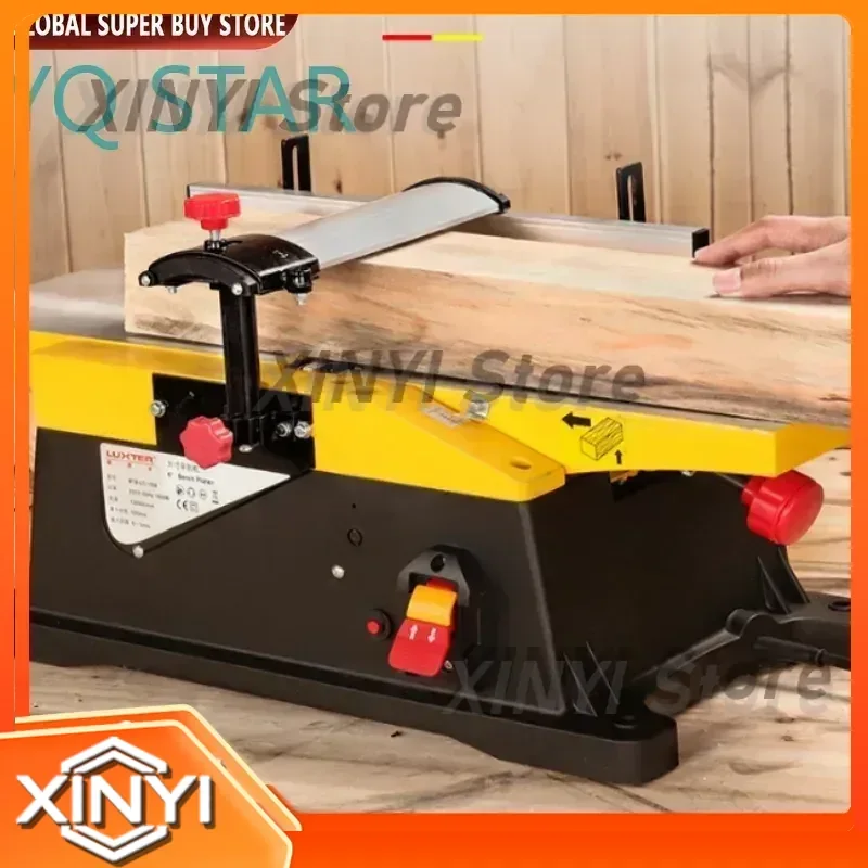 6 Inch 1800W Electric Benchtop Jointer for Woodworking Thicknesser Planer Carving Power Tool Work Table for DIY