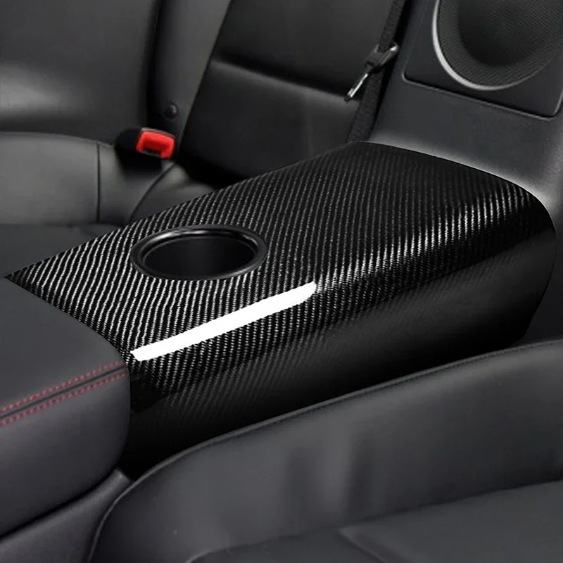 For Nissan GTR GT-R R35 2008-2016 Car Accesorries Real Carbon Fiber Car Interior Decoration Sticker Rear Seat Armrest Box Cover