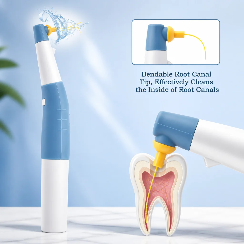Dental Sonic irygator porady Endo aktywator bezprzewodowe ultradźwiękowe mycie zębów z 60 końcówkami akumulator ładowany przez USB — zdjęcie 5