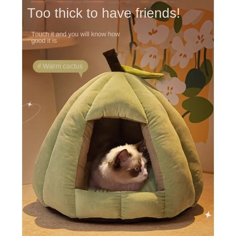 Cat Nest Winter Warm Closed Cat Bed Suitable for All Seasons