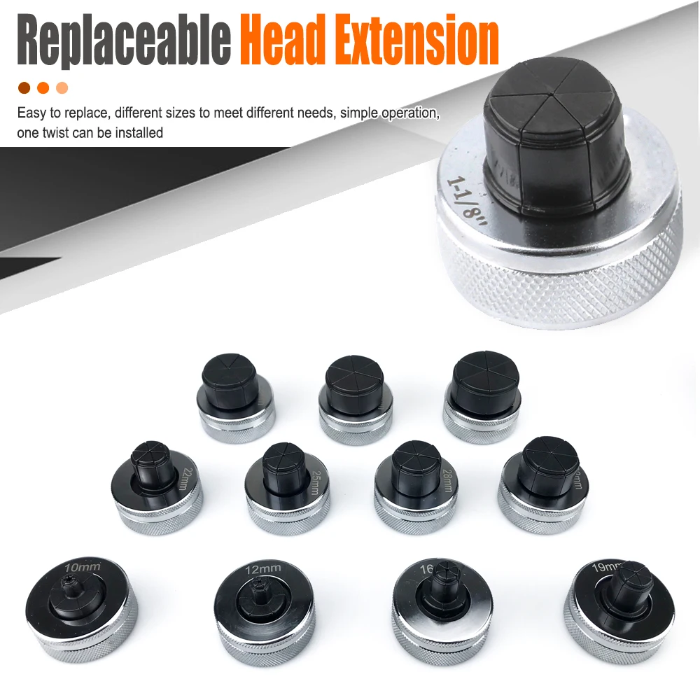 Hydraulic Tube Expander Tool Kit with Pipe Expander Heads Deburring Tool Pipe Cutter Professional Copper Tube Refrigeration Tool