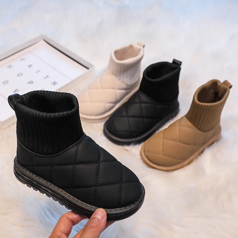 

Winter Child Boot2025new Retro Child Lat Bottom Warmboots Simple Girls Anti Slip Casual Versatile Korean Version Girl Shortboots