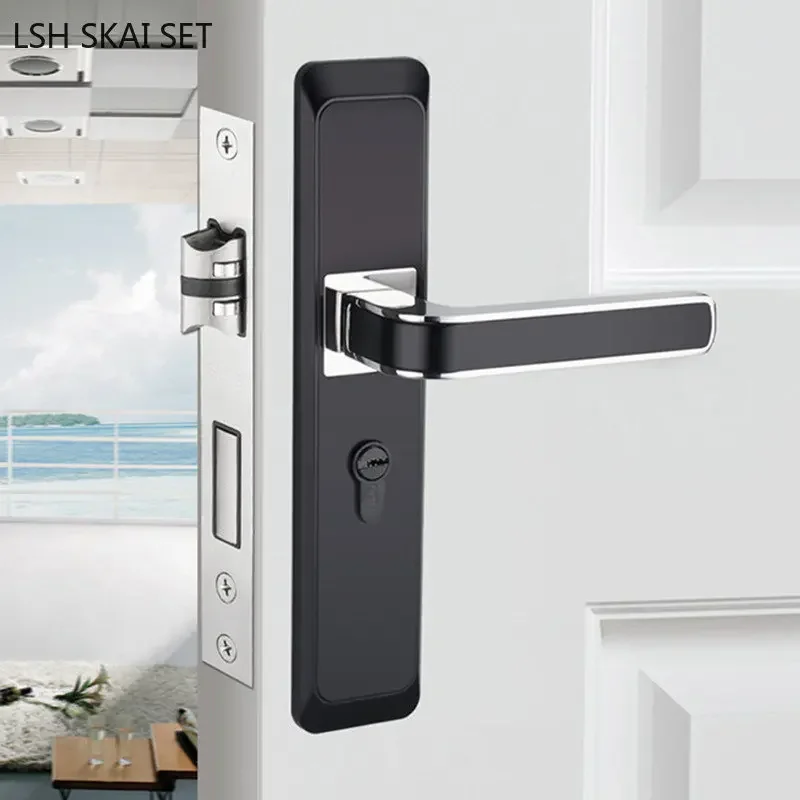 

Modern Mute Security Door Lock Zinc Alloy Bedroom Door Lock Indoor Door Handle Lockset Household Hardware Accessories