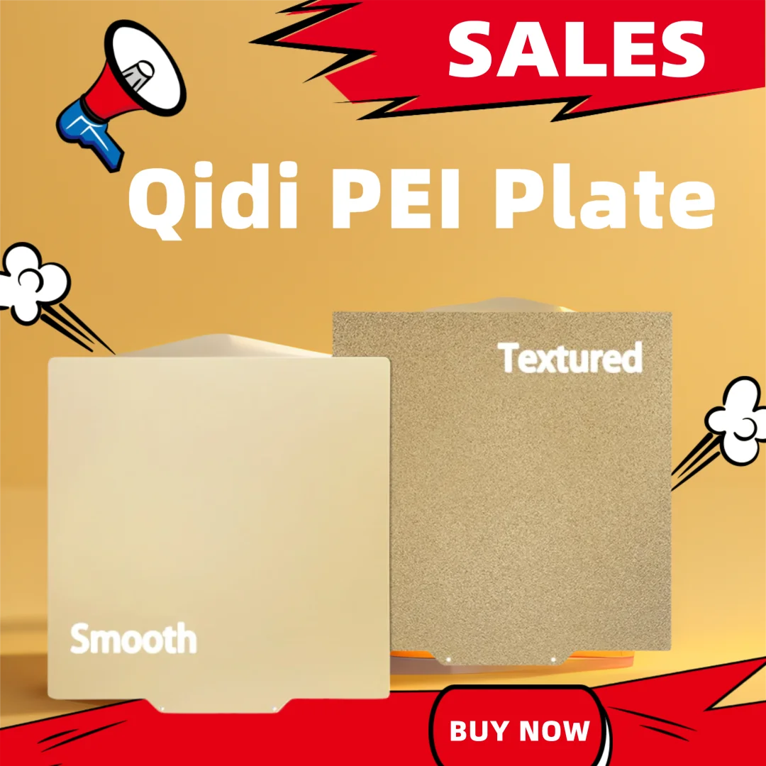 

ENERGETIC Upgrade PEI Build Surface, 250/280/310/330mm Double Sided can Use Textured/Smooth Qidi Flexible Spring Steel Sheet