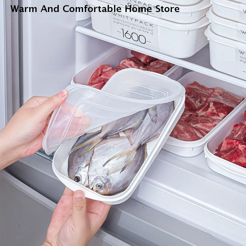 Food Grade Refrigerator Storage Fruit Vegetable Preservation Prepare The Dishes Divided Box Japanese Frozen Meat Packaging Box