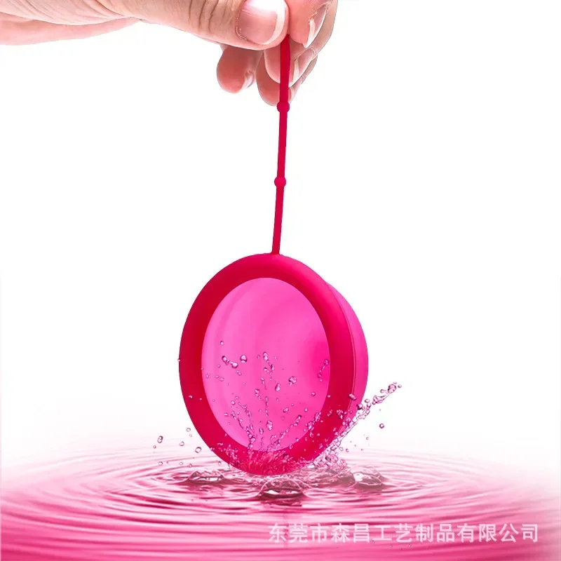 Lady Silicone Flat Fit Design Extra Thin Reusable Disc Menstrual Tray with Pull Tab with Flat-fit Design Extra-Thin Sterilizing