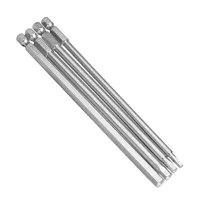 Broppe 4Pcs 150mm H3-H6 hex screwdriver bit S2 1/4 inch hex shank electromagnetic drill bit set H3 H4 H5 H6