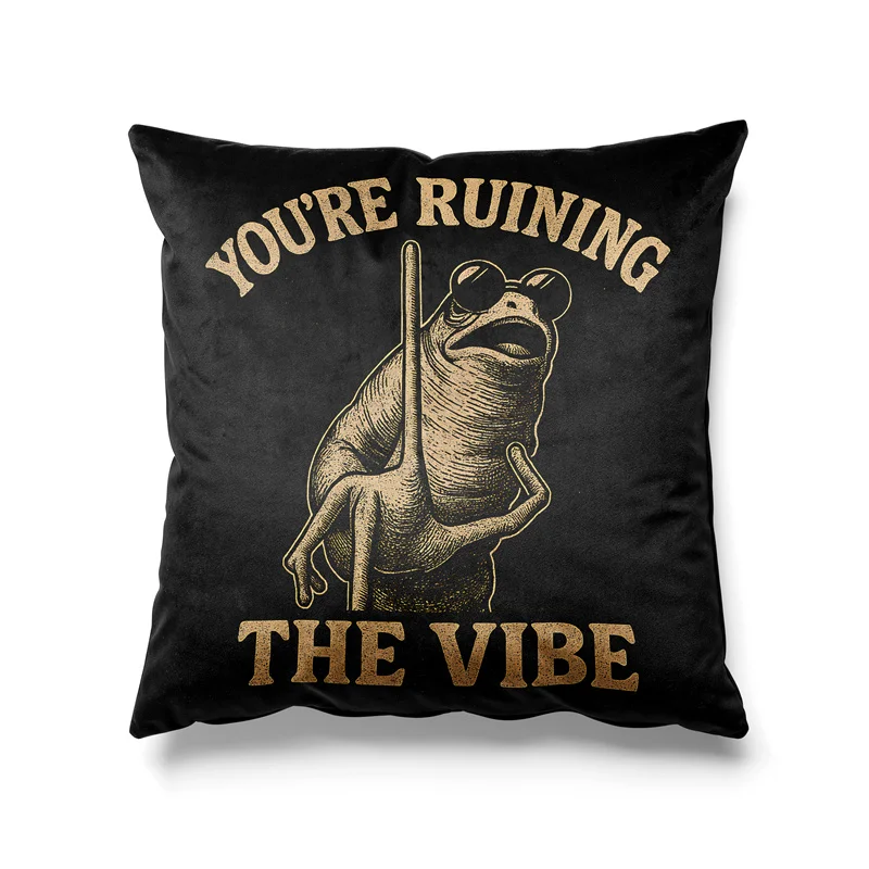 Aertemisi You're Ruining the Vibe Marcus the Worm Pillow Cover Funny Meme Brain Rot Cushion Case Throw Pillow Cover