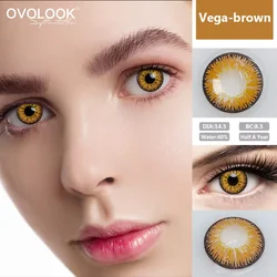 OVOLOOK-1pair(2pcs) Classic Cosplay Contact Lenses Colored Eye Lenses with Myopia Degrees Beauty Pupil Eye Color Lens 14.5mm