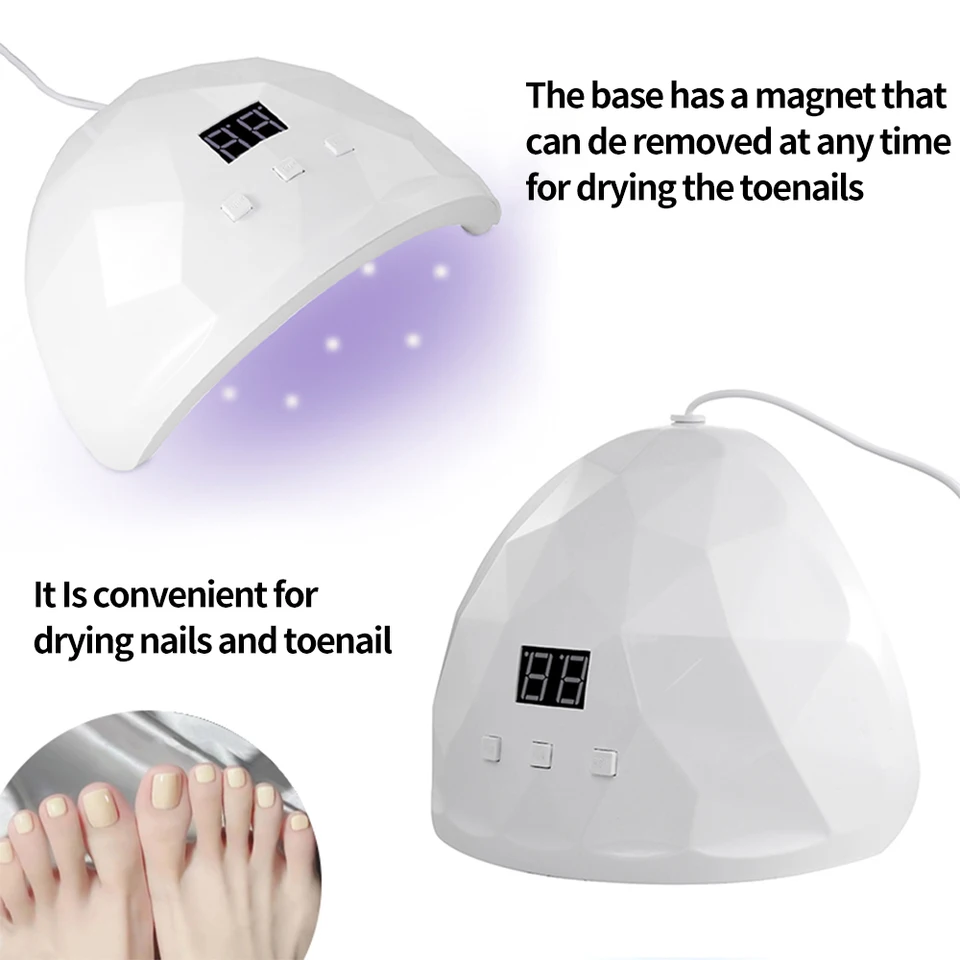 Lámpara UV para secado de uñas, lámpara de curado de gel polish, herramienta de secado para uñas de gel, para hogar o salón 5