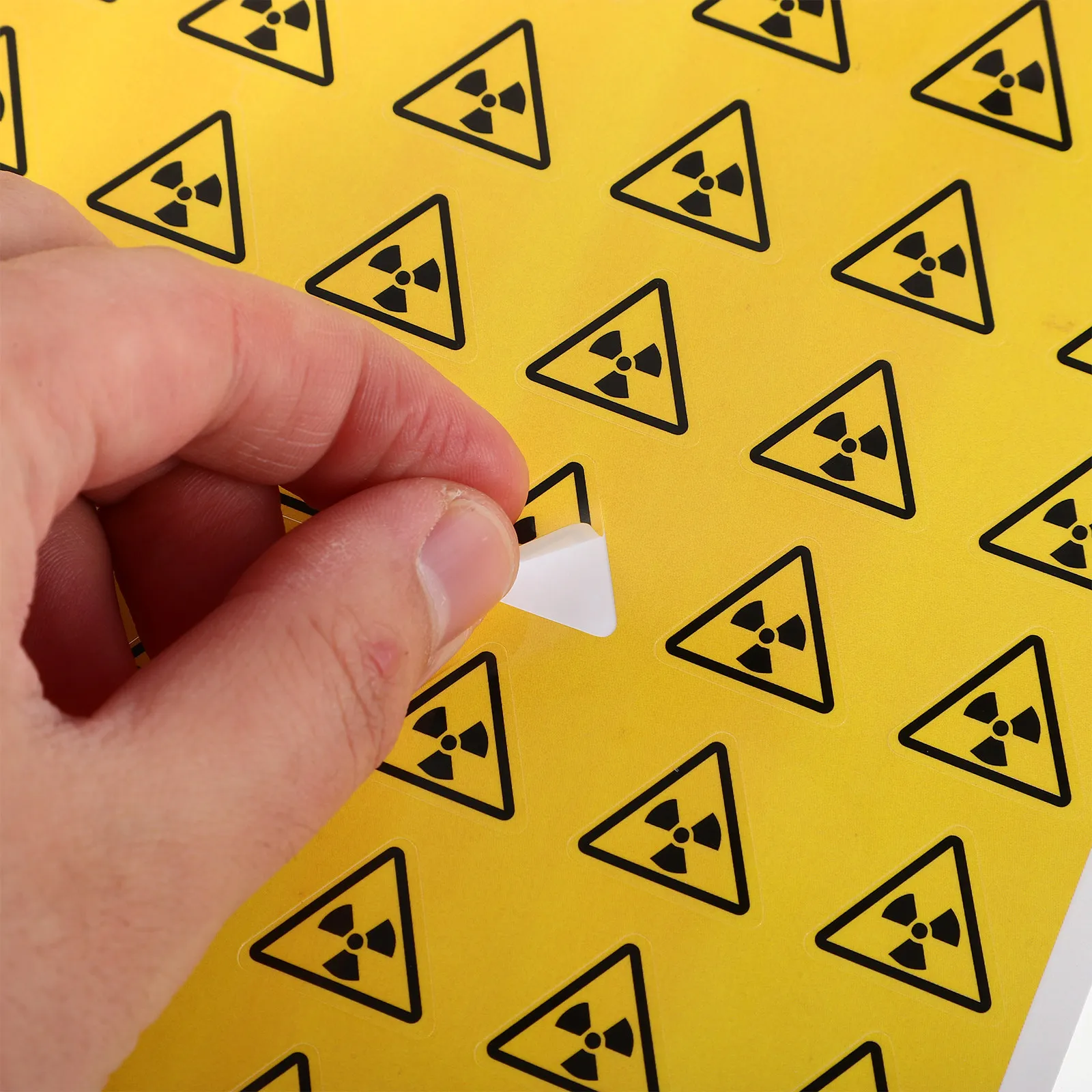 290 pcs Safety Warning Sign Halloween Christmas New Year Electric Hazard Sticker Stickers Lab Technician Radiation