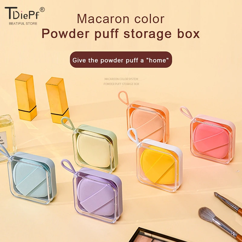 Makeup Sponge Holder Air Cushion Container Beauty Storage Case Travel Protable Cosmetic Puff Holder Box Empty Eco-Friendly